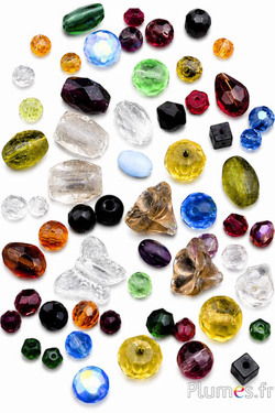 Acrylperlen gemischt - 3-12 mm - mehrfarbig
